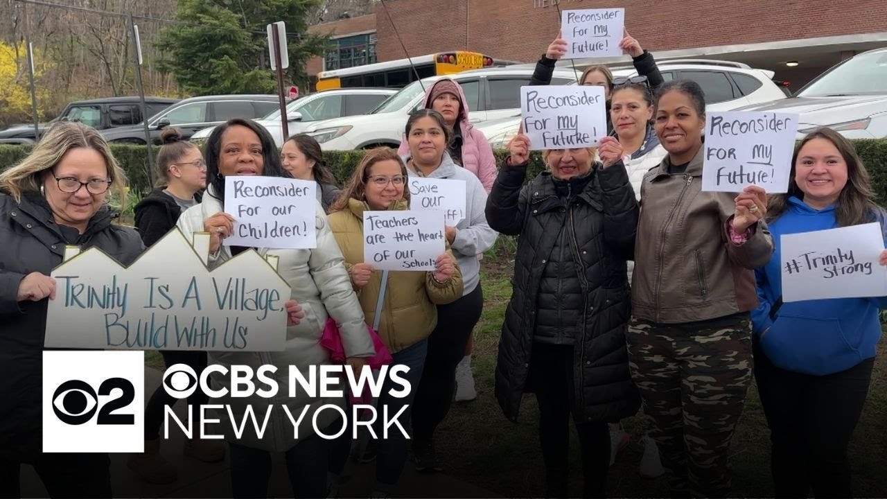 New Rochelle teachers, parents protest proposed school budget cuts ...