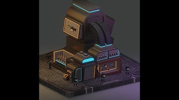 Scifi weapon factory #blender #isometric #rendereevee