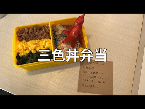 【レシピ】フライパン１つで簡単！お手軽三色丼弁当の作り方【お弁当】obento