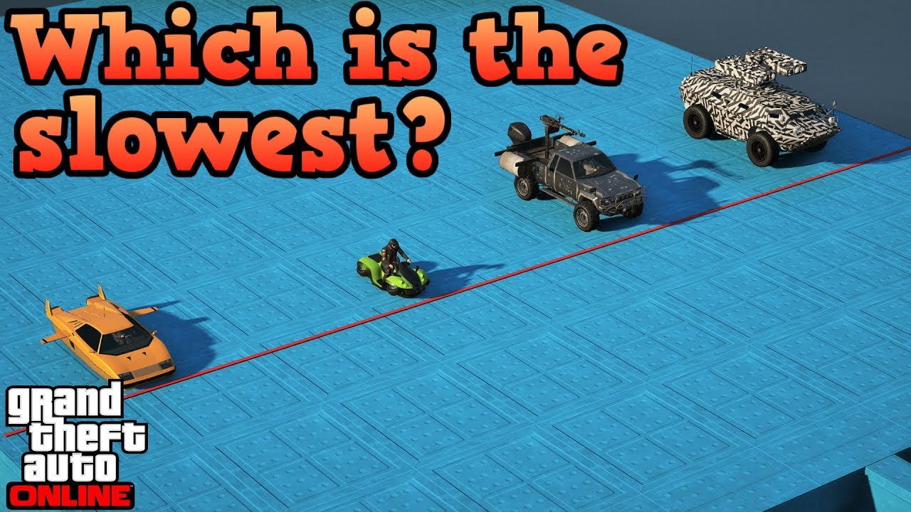 Fastest and slowest amphibious land vehicle? - GTA Online