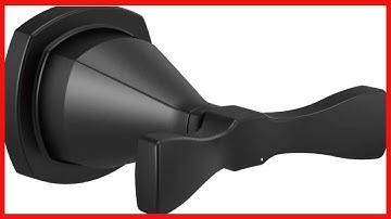 Delta Faucet Stryke Double Towel Hook, Matte Black, Bathroom Accessories, 77638-BL