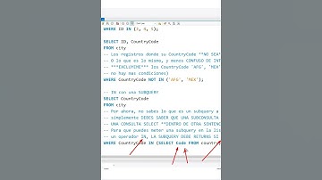 Curso MySQL desde cero | Subconsultas | Subqueries | Consultas SELECT MySQL - Operador IN en MySQL