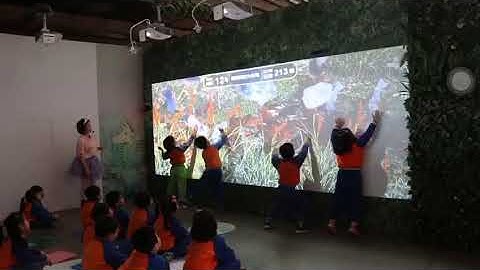 large screen interactive projection ,interactive wall