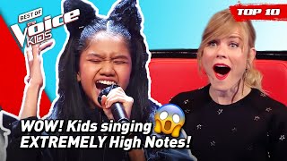 OUTSTANDING High Notes in The Voice Kids! | Top 10 (Part 5)