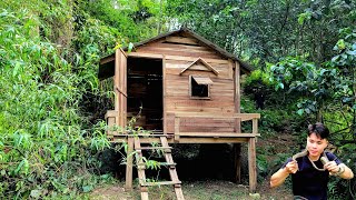 15 Day Building A Log Cabin Bushcraft, My Journey To Building A New Life | Thanh Triệu TV