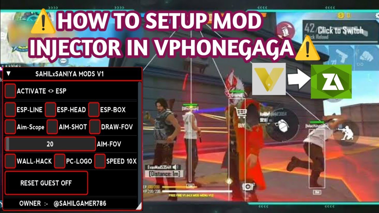 Mods Injector How To Setup Mod Injector Vphonegaga😍 || Full Setup No Ban/No Blacklist ...