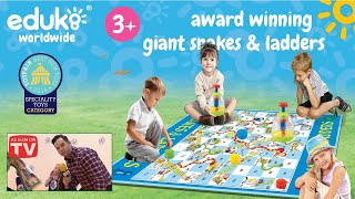 Eduk8 Worldwide | AWARD WINNING Giant Playmat Snakes and Ladders Game - Indoor & Outdoor Playing Fun screenshot 2