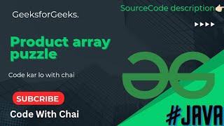 product array puzzle geeks|gfg potd today solution java #geeksforgeekspotd #java #codewithchai