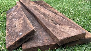 Building a Japanese style bench with old rotten wood