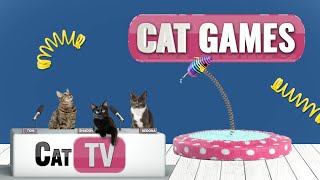 CAT Games TV | Ultimate Springs and Strings Compilation | 3D Cat Toy Videos For Cats to Watch |