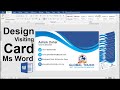 How to Make Visiting Card Design in Microsoft Office Word !