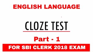 Cloze Test for SBI Clerk 2018 Exam - study smart screenshot 1