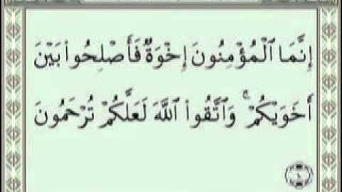 سورة الحجرات - بصوت الشيخ / اسامه المنتظر