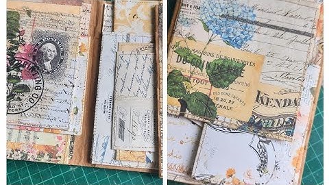 Making of a Folio: brown paper bag #5.Working on more stack of envelopes #folio #stackedenvelopes