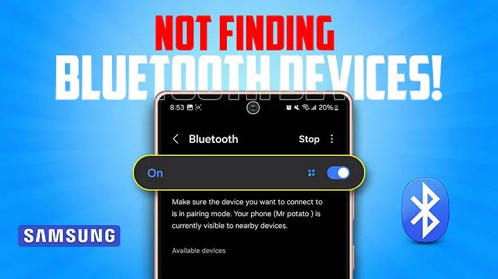 Samsung Phone Can't Find Bluetooth Devices? Here's the Fix | Can't Find Wireless Headphones