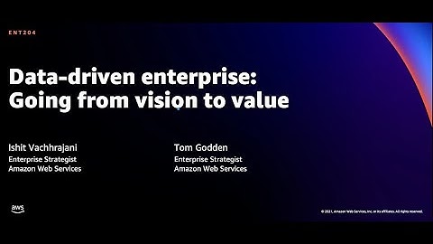 AWS re:Invent 2021 - Data-driven enterprise: Going from vision to value