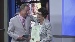 WFMY News 2's Ed Matthews receives a proclamation claiming May 24 as Ed Matthews Day