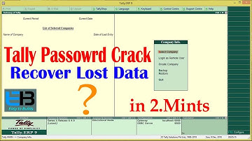 Crack Tally Password| Recover Tally Password|