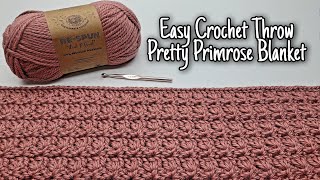Super Easy Crochet Blanket | Crochet Primrose Stitch Blanket | Bag O Day Crochet Tutorial