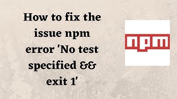 How to fix the issue npm error 