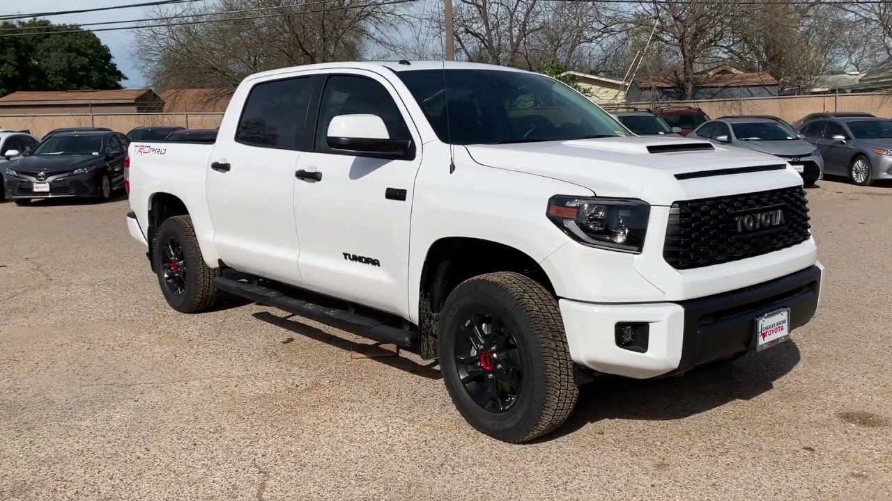 2019 Toyota Tundra TRD PRO white exterior walk around YouTube