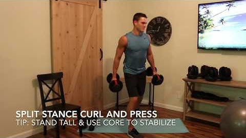 Split Stance Curl and Press