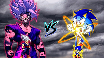 Monarch Gohan Beast V3 OP VS Sonic Chaos V3 RN OP (all form) in Jump Force Mugen