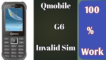 QMobile G6 Invalid Sim card  solution