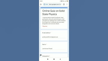 Online quiz on solid state of physics||online quiz||free certificate 2020