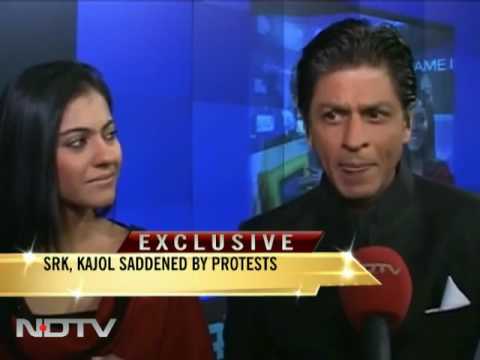 Shah Rukh Khan and Kajol say they are saddened by the Shiv Sena stand on IPL.