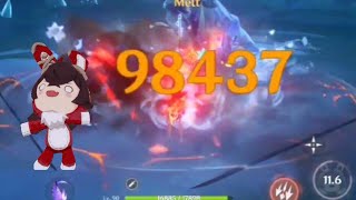 Baron Bunny 98k Damage - Genshin Impact #shorts