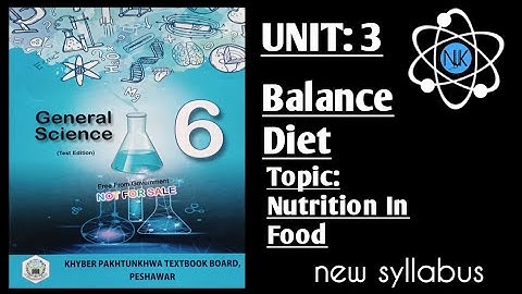 Science Class 6th|in Pashto|Ch#3|lecture#1| Kpk Textbook|balance diet