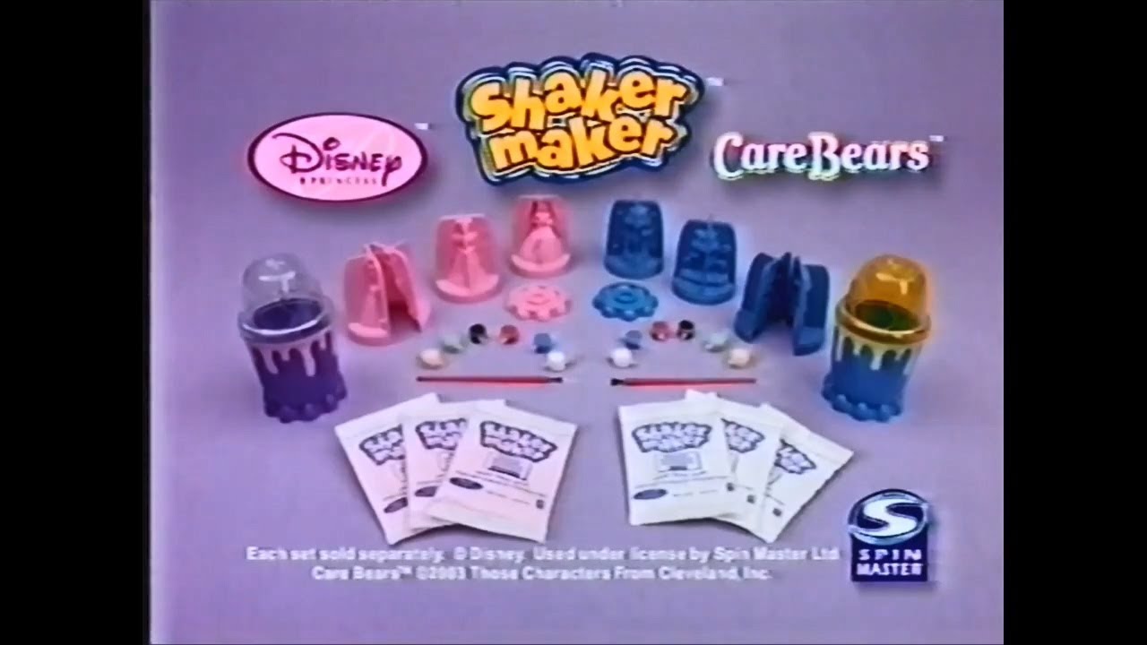 Shaker Maker Disney Princesses & CareBears by Spin Master ad from 2003