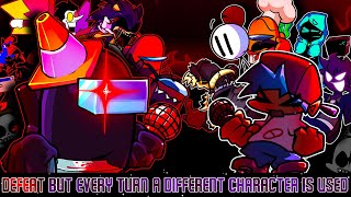DEFEAT but Every Turn a Different Character is used | (VS Impostor V4 Defeat BETADCIU)