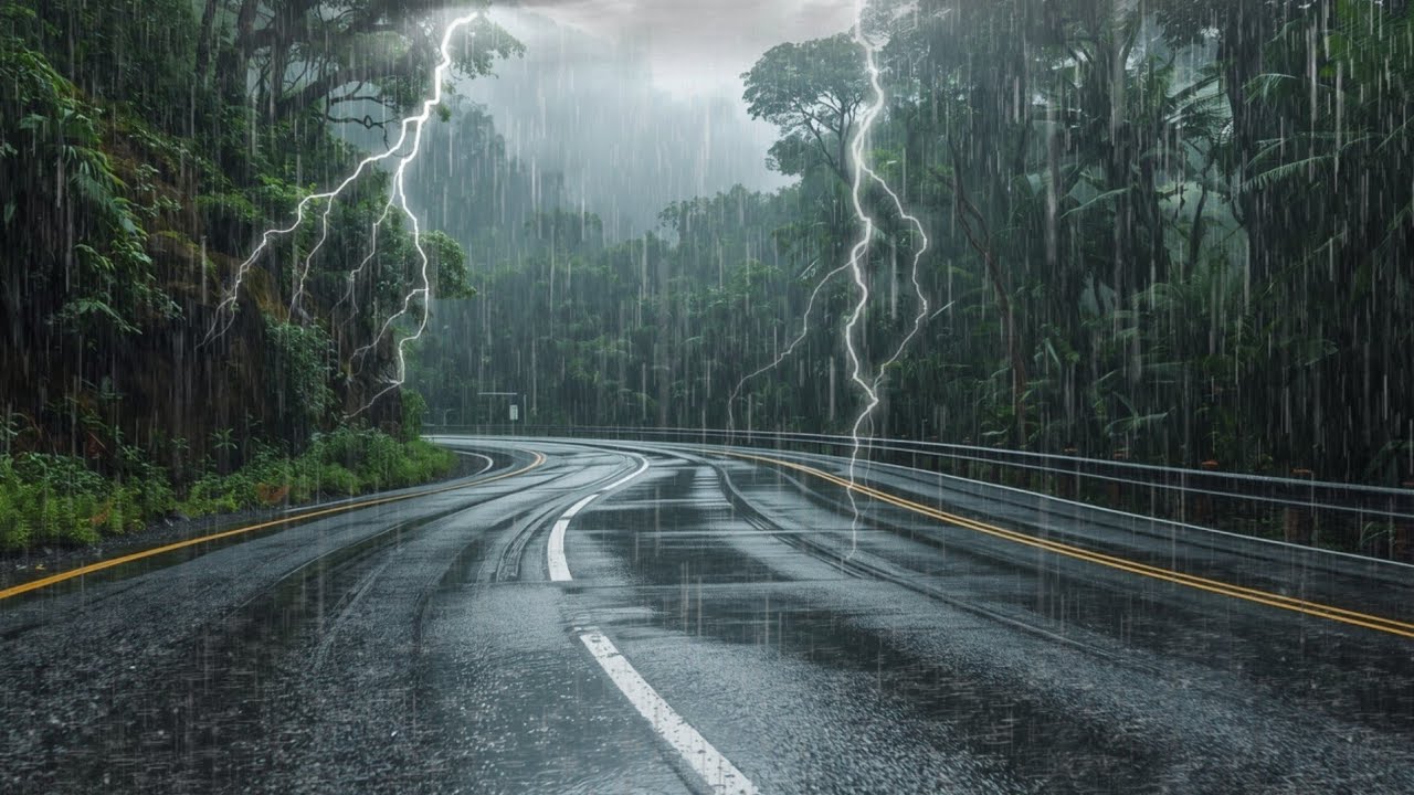 Can You Sleep to This? Rain Noises for Sleep with Heavy Rain & Thunder on a Forest Road