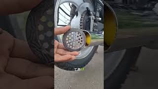 🏍️🤯 バイクのマフラーに詰まったゴミがボールに！？驚きの掃除方法！⚽✨