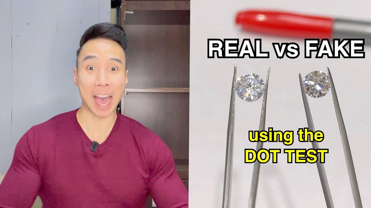 How to Tell REAL vs FAKE Diamond using the DOT TEST (VIRAL on