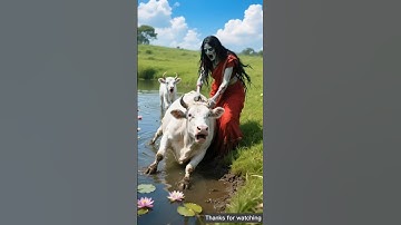 The cow was attacked by zombies 🧟 and the police saved the cow 😭 #ai #cow #rescue #zombie