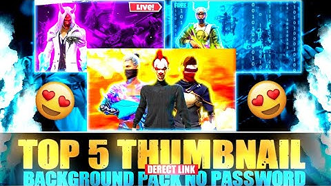 Free fire top 5 thumbnail background pack ⚡|| pscc (android) || road to 1k