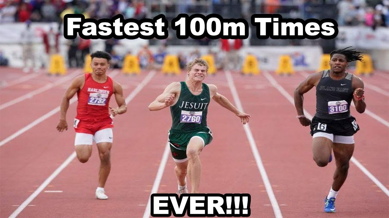 Top 5 Fastest High School 100 meters times ever YouTube