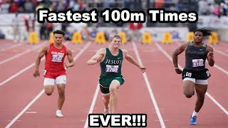 Top 5 Fastest High School 100 meters times ever