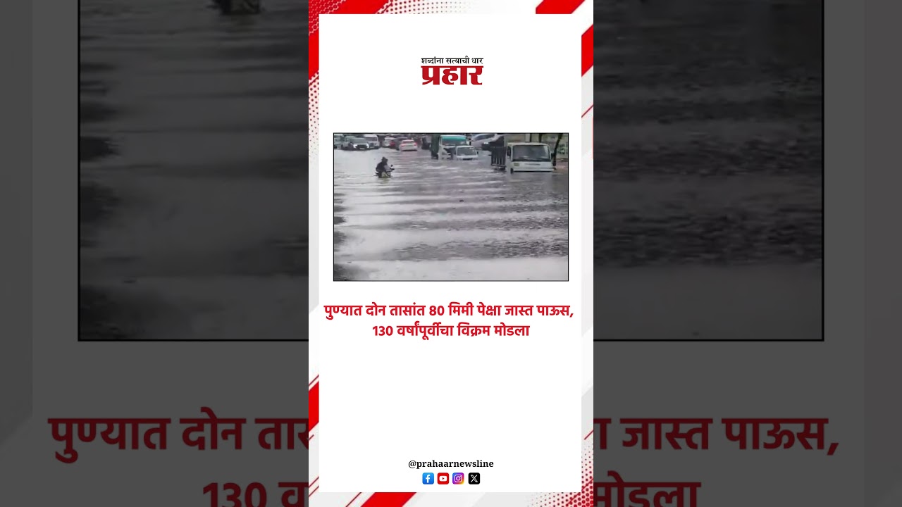 Pune ऐन उन्हाळ्यात पुण्यात धो धो पाऊस | Heavy rain | Pune News