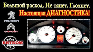 Большой расход. Не тянет. Глохнет на ходу. Дизелит бензиновый мотор. Диагностика и ремонт Пежо 407.