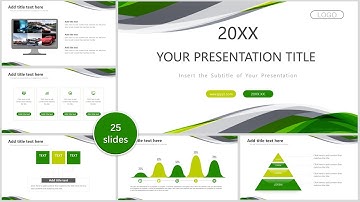 Green Abstract Curve PowerPoint Templates