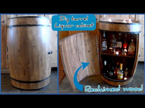 How To Make A Barrel Bar From Reclaimed Wood Woodworking Youtube