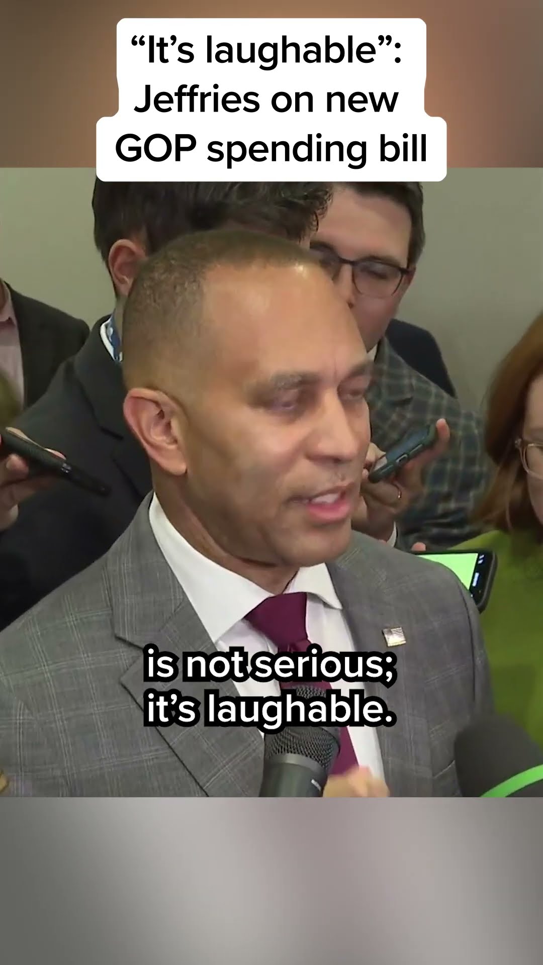 'It's laughable': Jeffries on new GOP spending bill