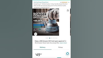 40 % off DongCheng 5‘’ Orbital Sander, 3 Amp Variable Speed Random Orbit Sander Kit