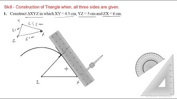 Construction of Triangle - SSS Criterion