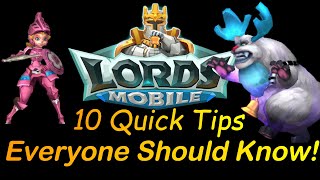 Lords Mobile! 10 Quick Tips EVERYONE Should Know screenshot 5