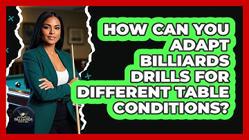 How Can You Adapt Billiards Drills For Different Table Conditions? - Billiards Hustlers